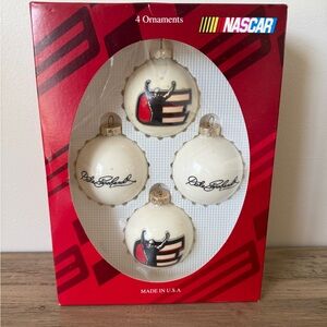 NASCAR Dale Earnhardt 2004 Vintage 4 Pack Christmas Ornament Glass Bulbs Racecar